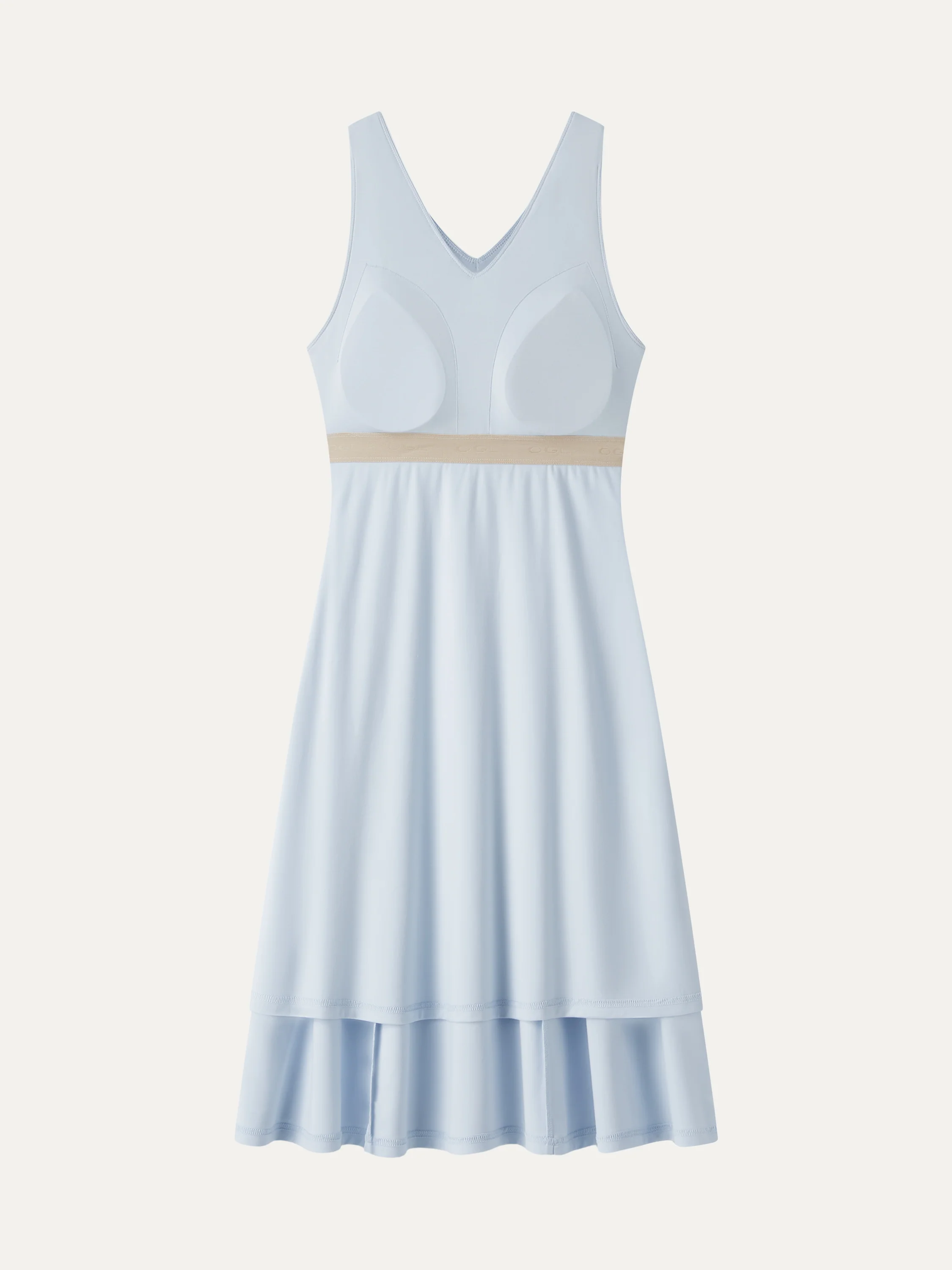 Stretch Ponte V-Neck A-Line Midi Bra Dress - Image 7