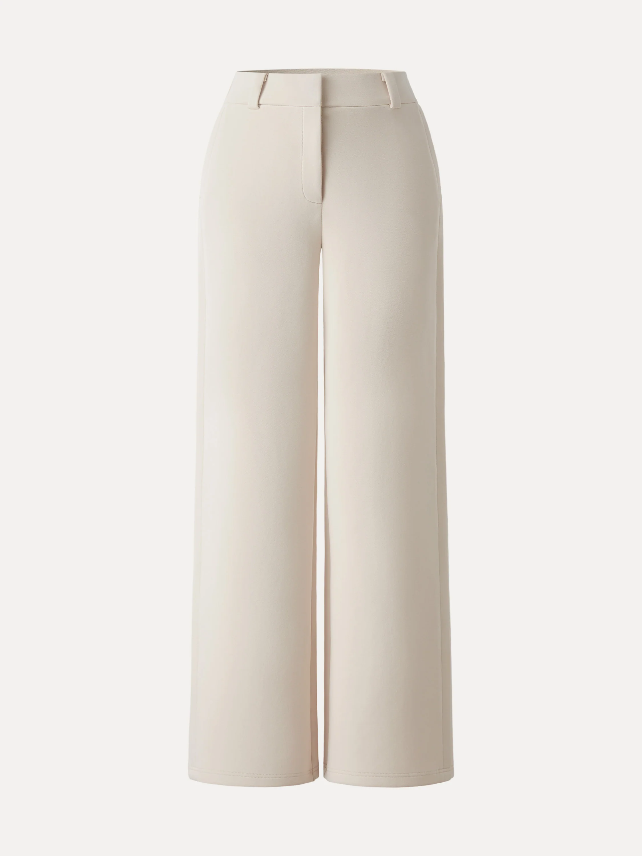 Stretchy Mid Rise Fly-Front Wide Leg Trouser - Image 14