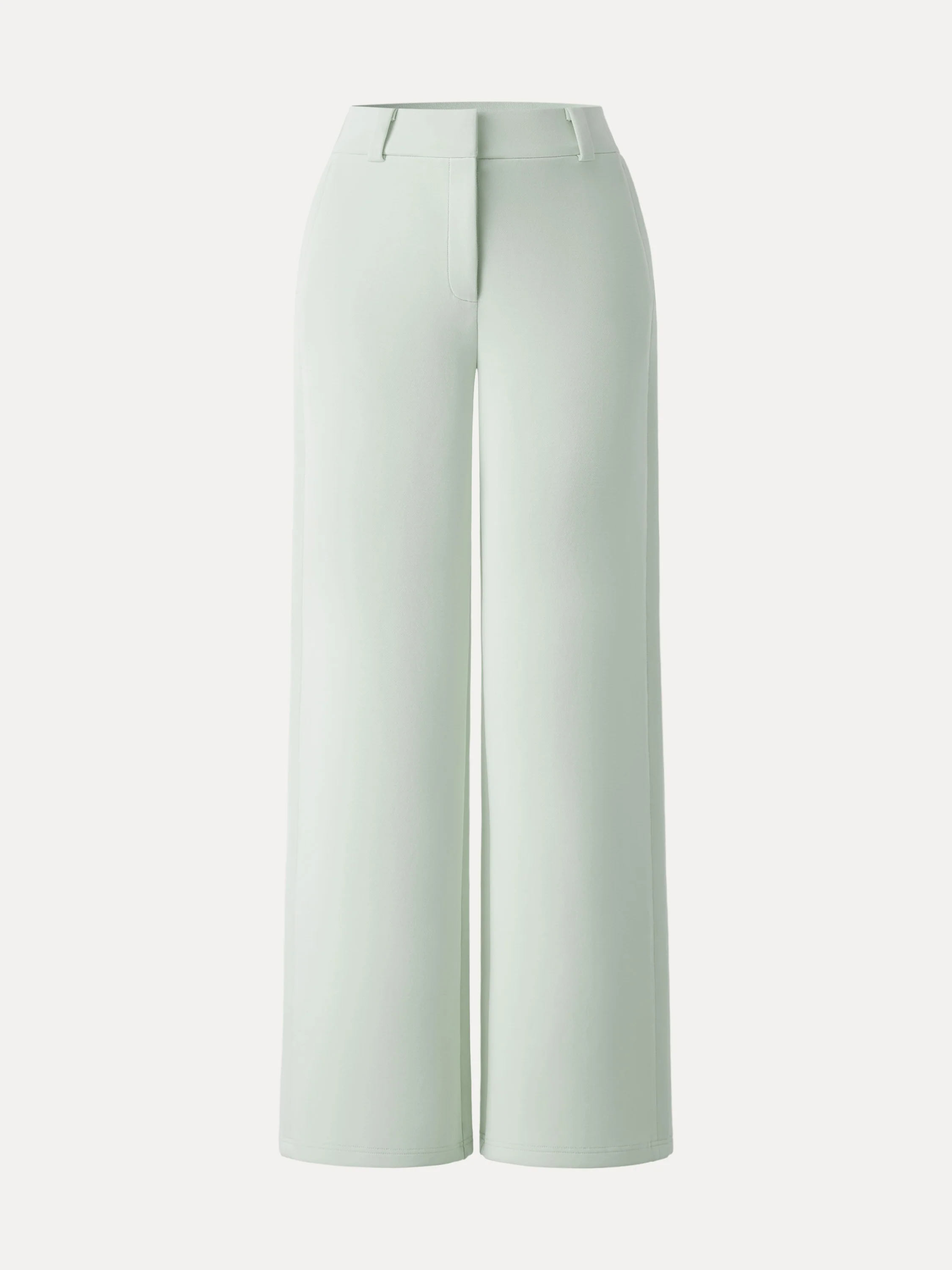 Stretchy Mid Rise Fly-Front Wide Leg Trouser - Image 16