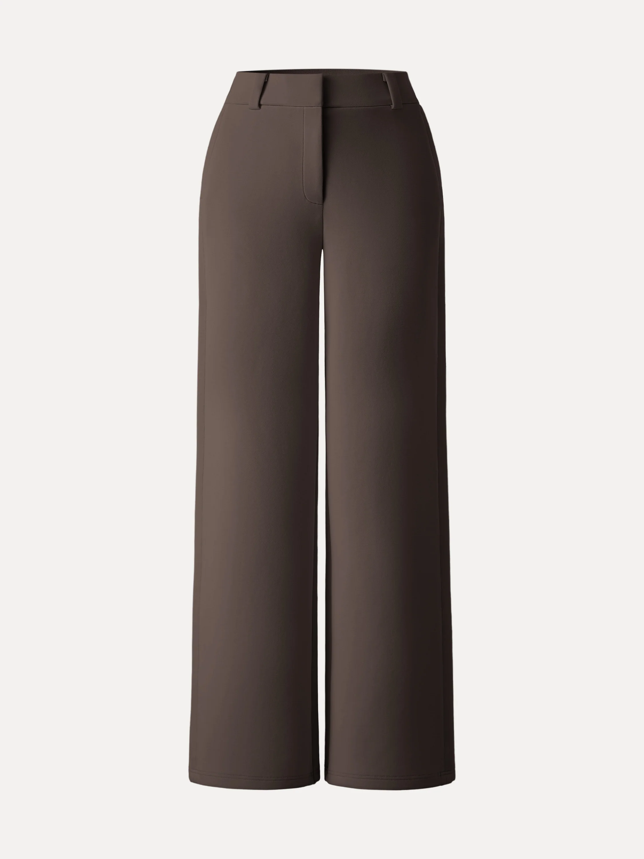 Stretchy Mid Rise Fly-Front Wide Leg Trouser - Image 17