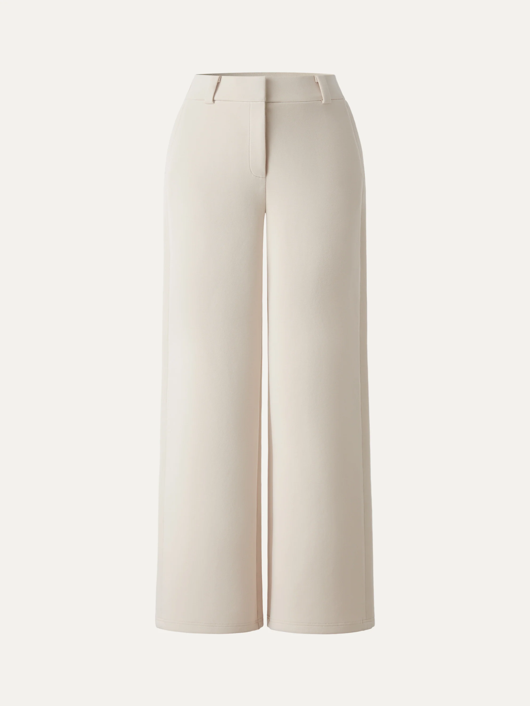 Stretchy Mid Rise Fly-Front Wide Leg Trouser - Image 18