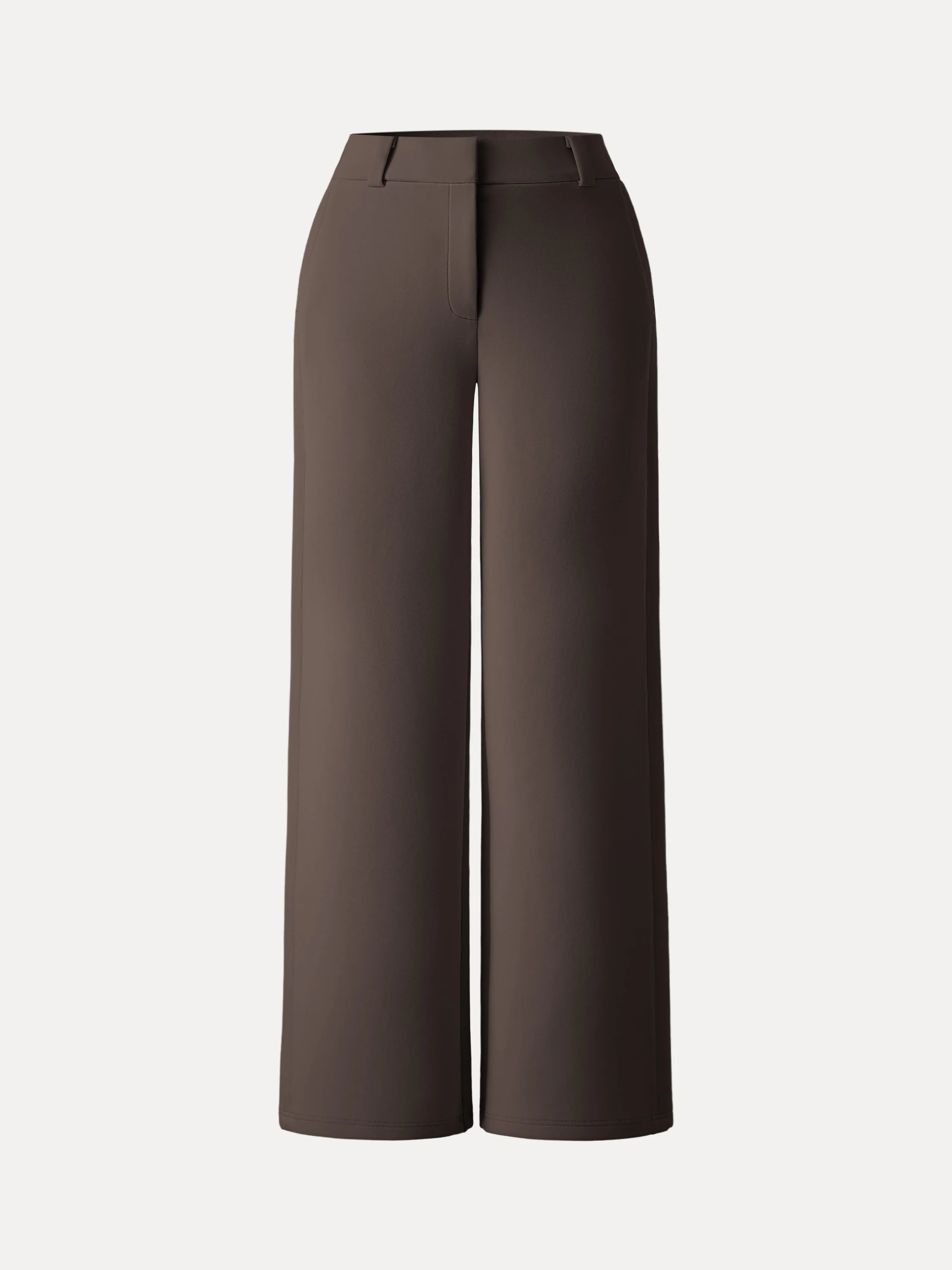 Stretchy Mid Rise Fly-Front Wide Leg Trouser - Image 21