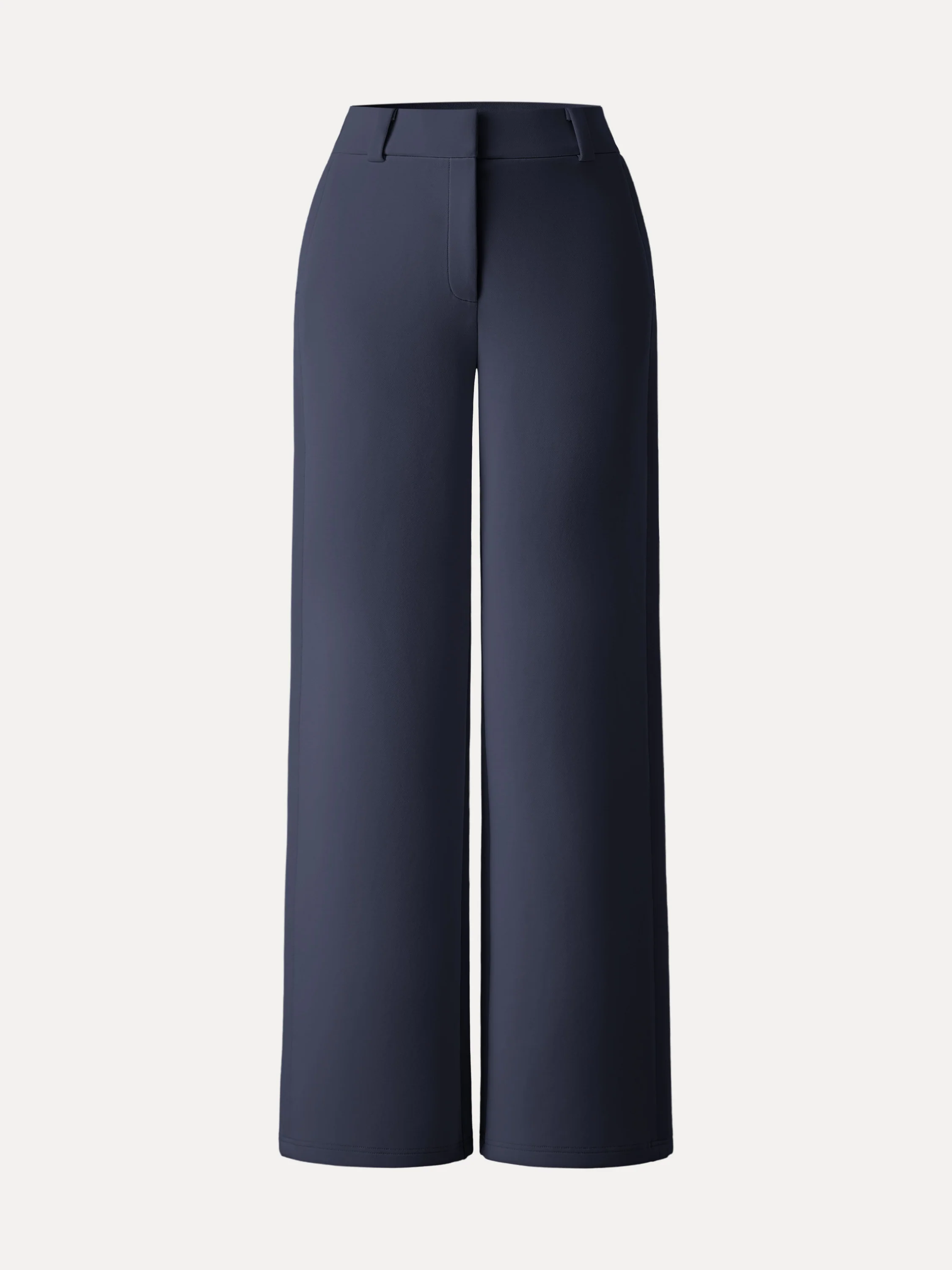 Stretchy Mid Rise Fly-Front Wide Leg Trouser - Image 23