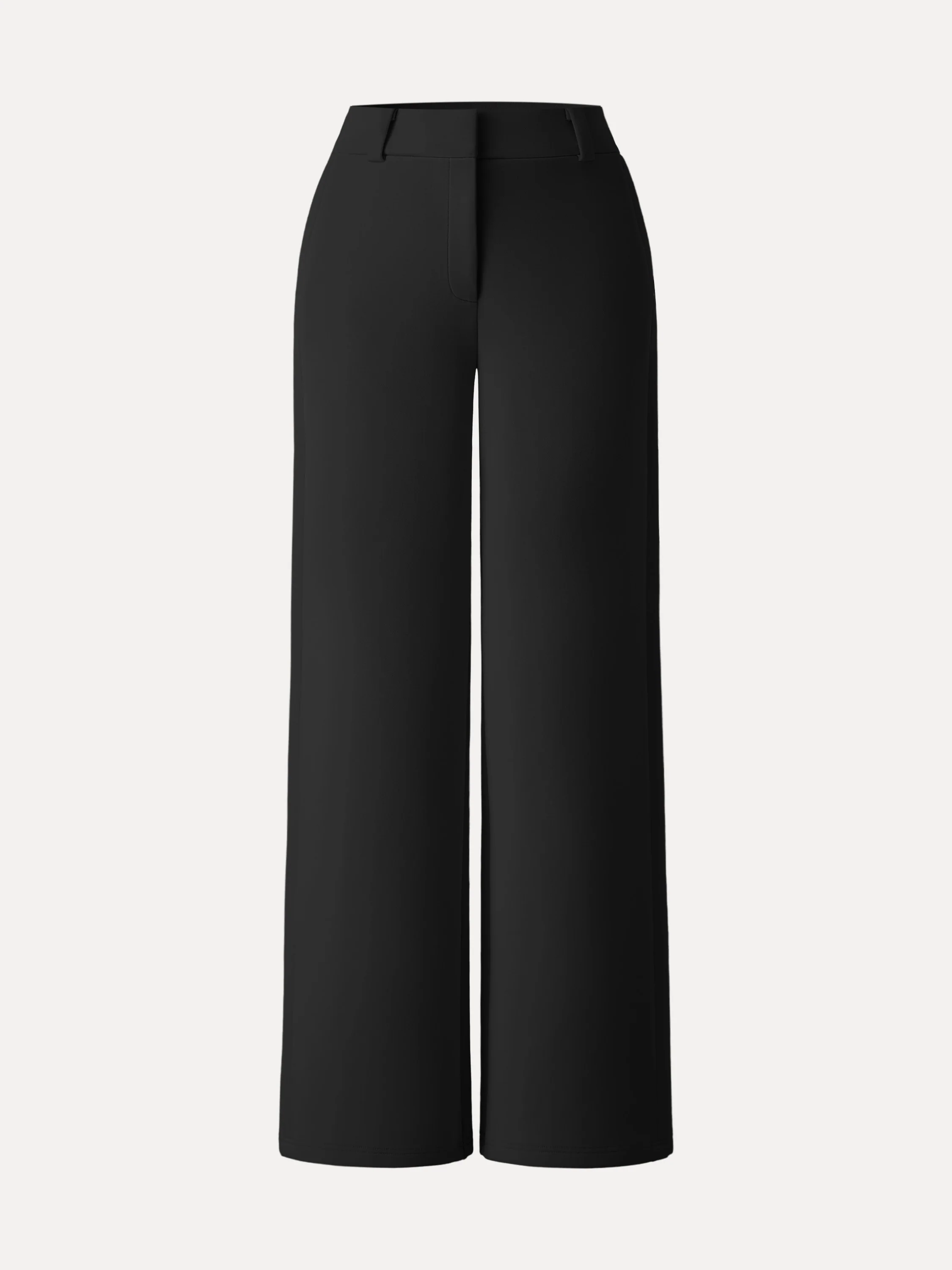 Stretchy Mid Rise Fly-Front Wide Leg Trouser - Image 24
