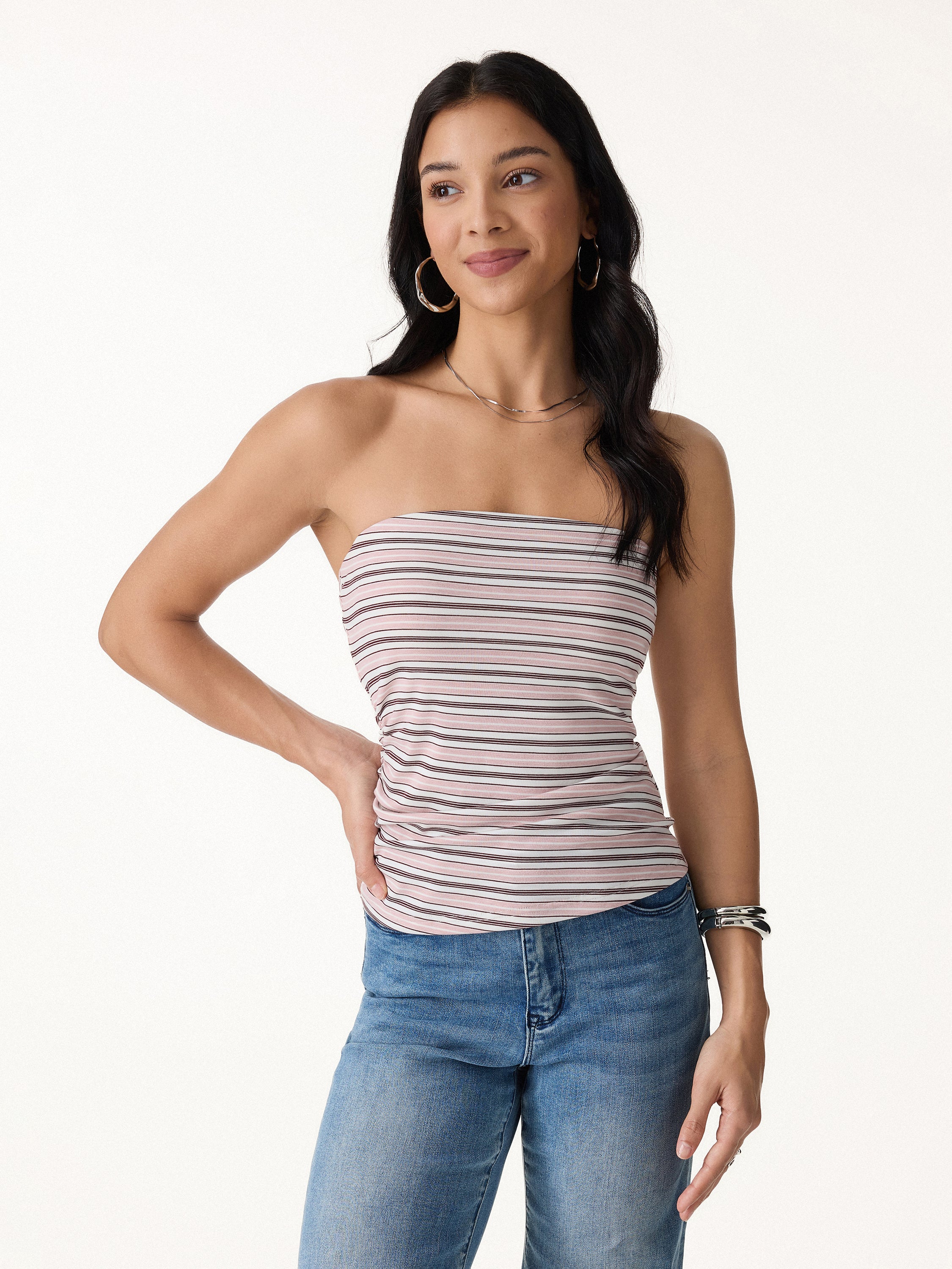 Striped Bra Tube Top - Image 4