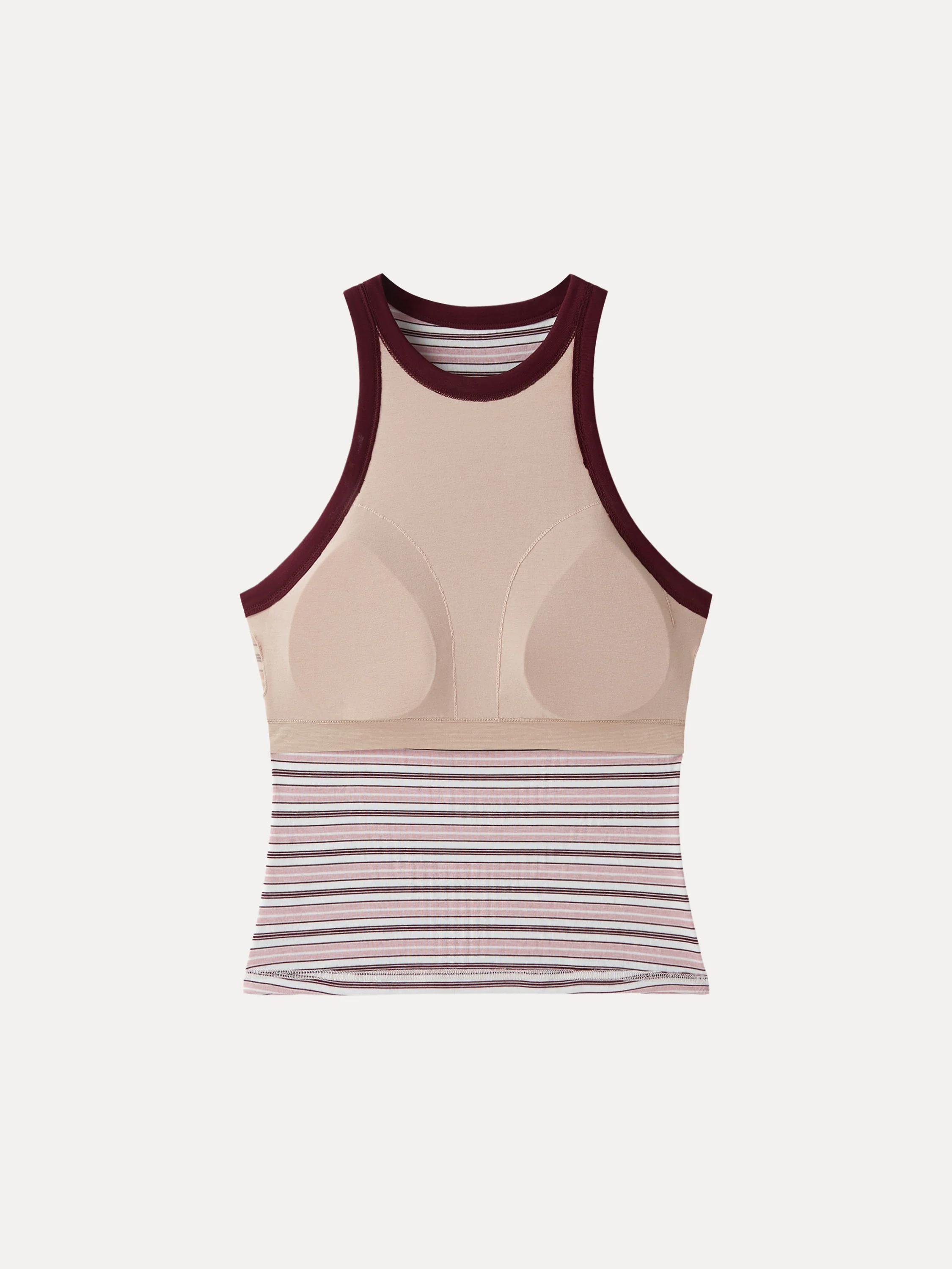 Striped Round Neck Bra Tank - Image 6