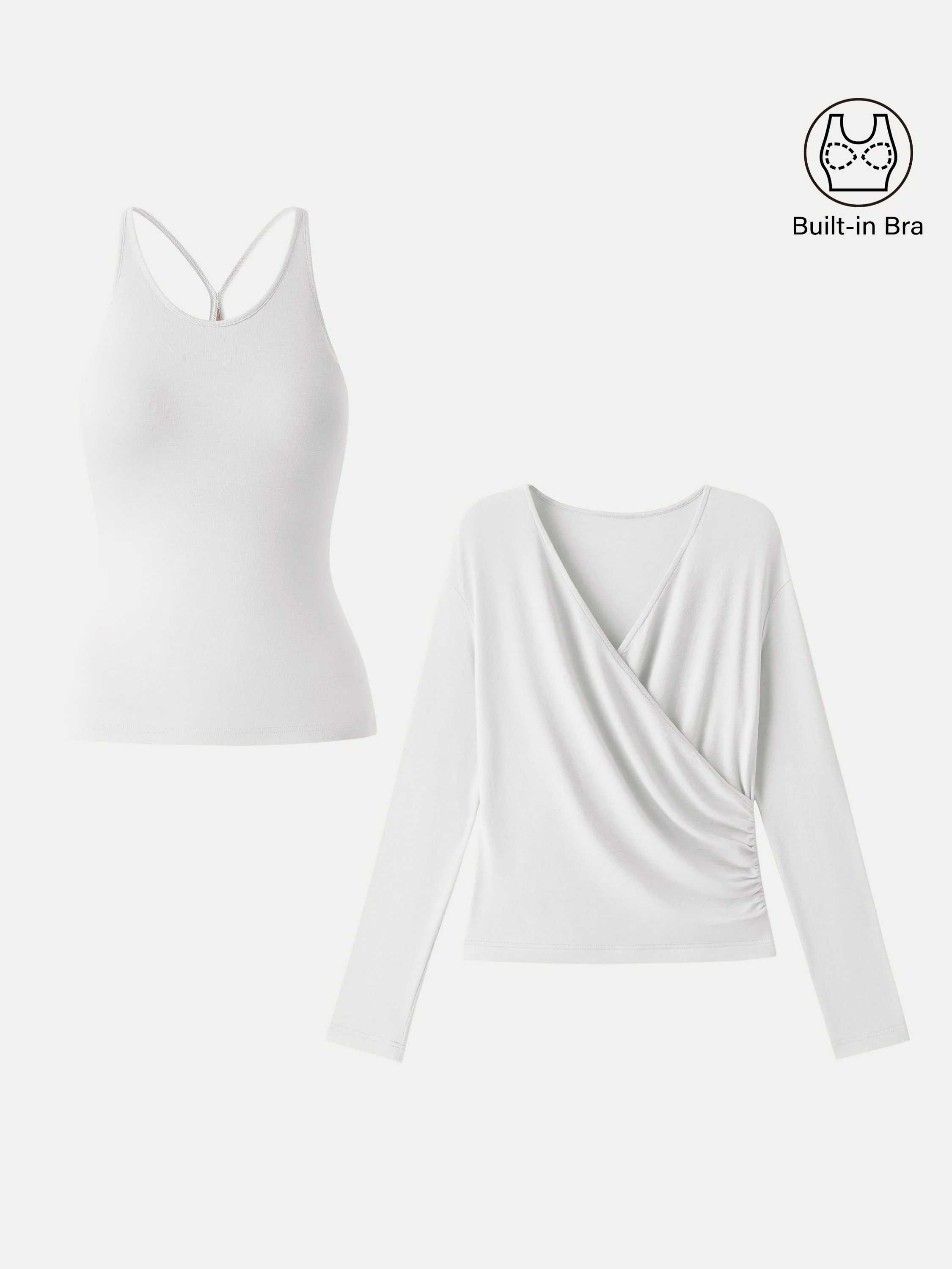 Two-Piece Set Cami with Surplice Ruched Top - Image 11