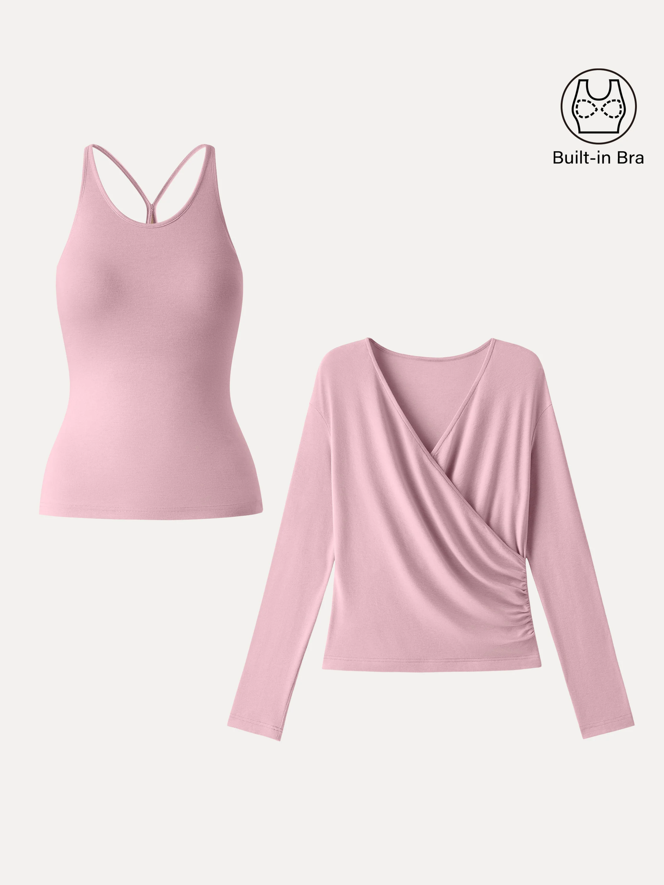 Two-Piece Set Cami with Surplice Ruched Top - Image 13