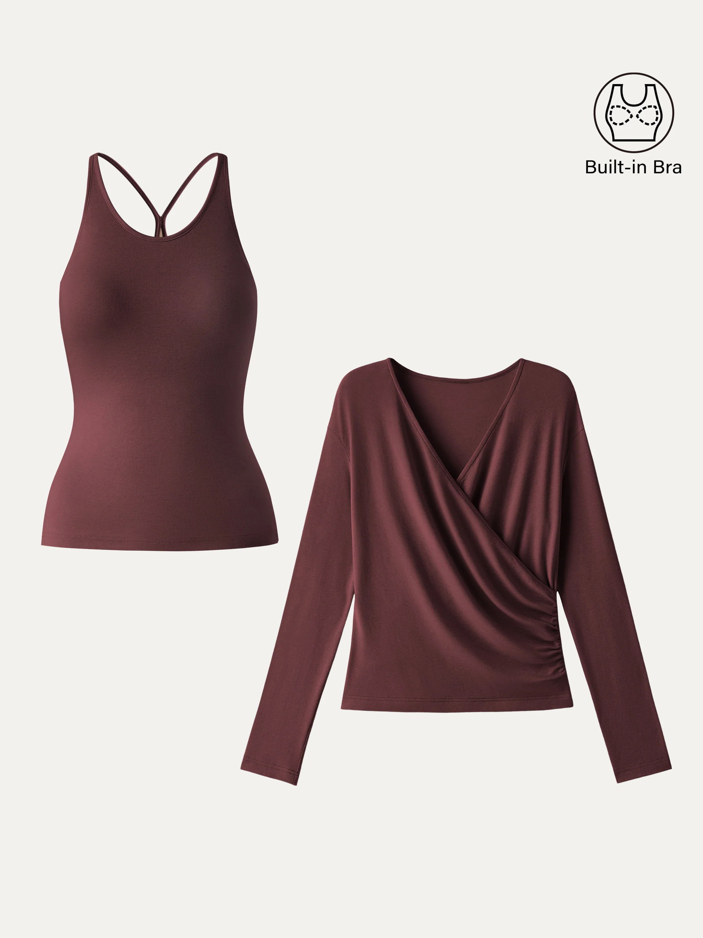 Two-Piece Set Cami with Surplice Ruched Top - Image 18