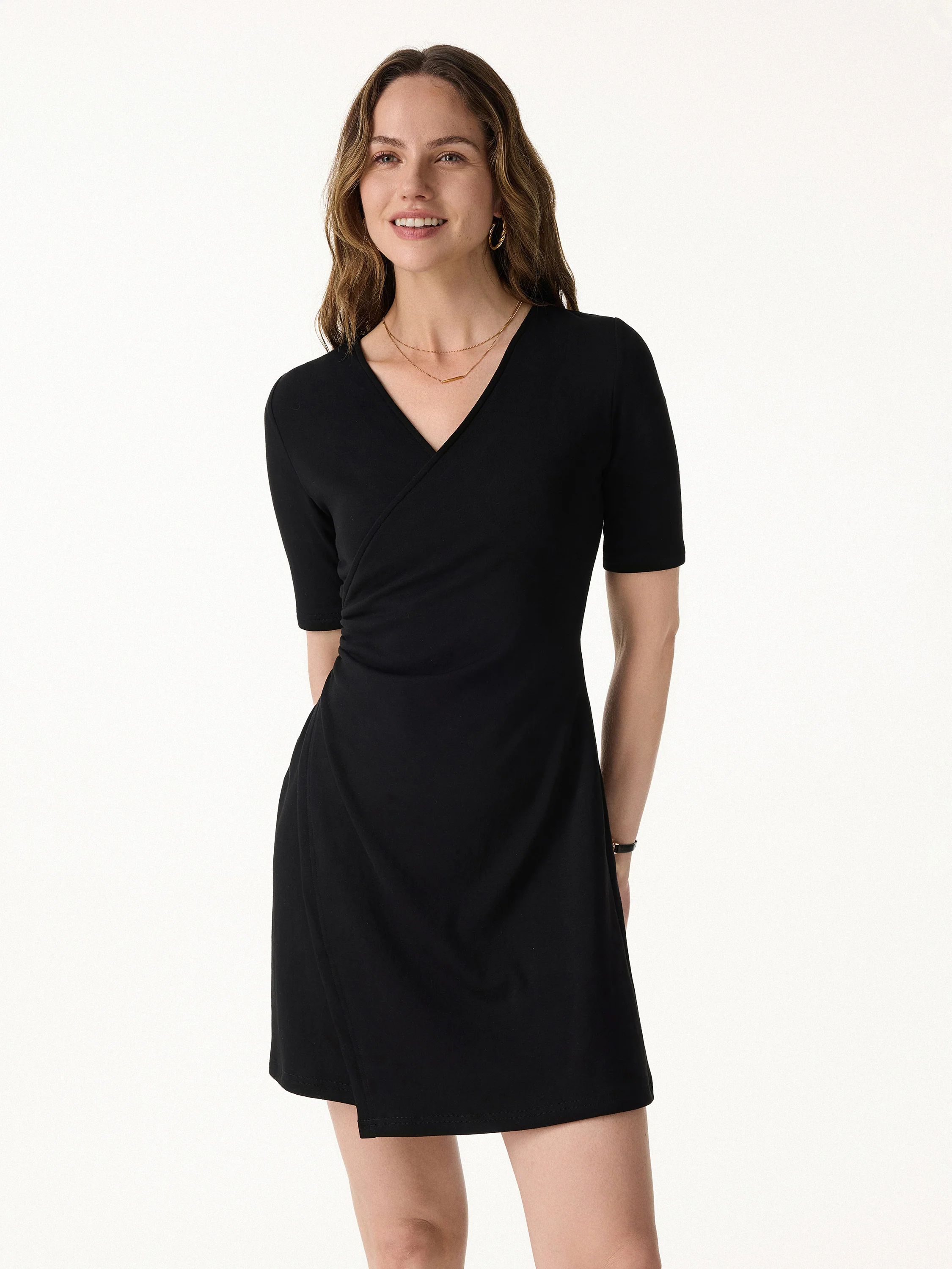 Surplice Ruched Fit-and-Flare Mini Dress - Image 7