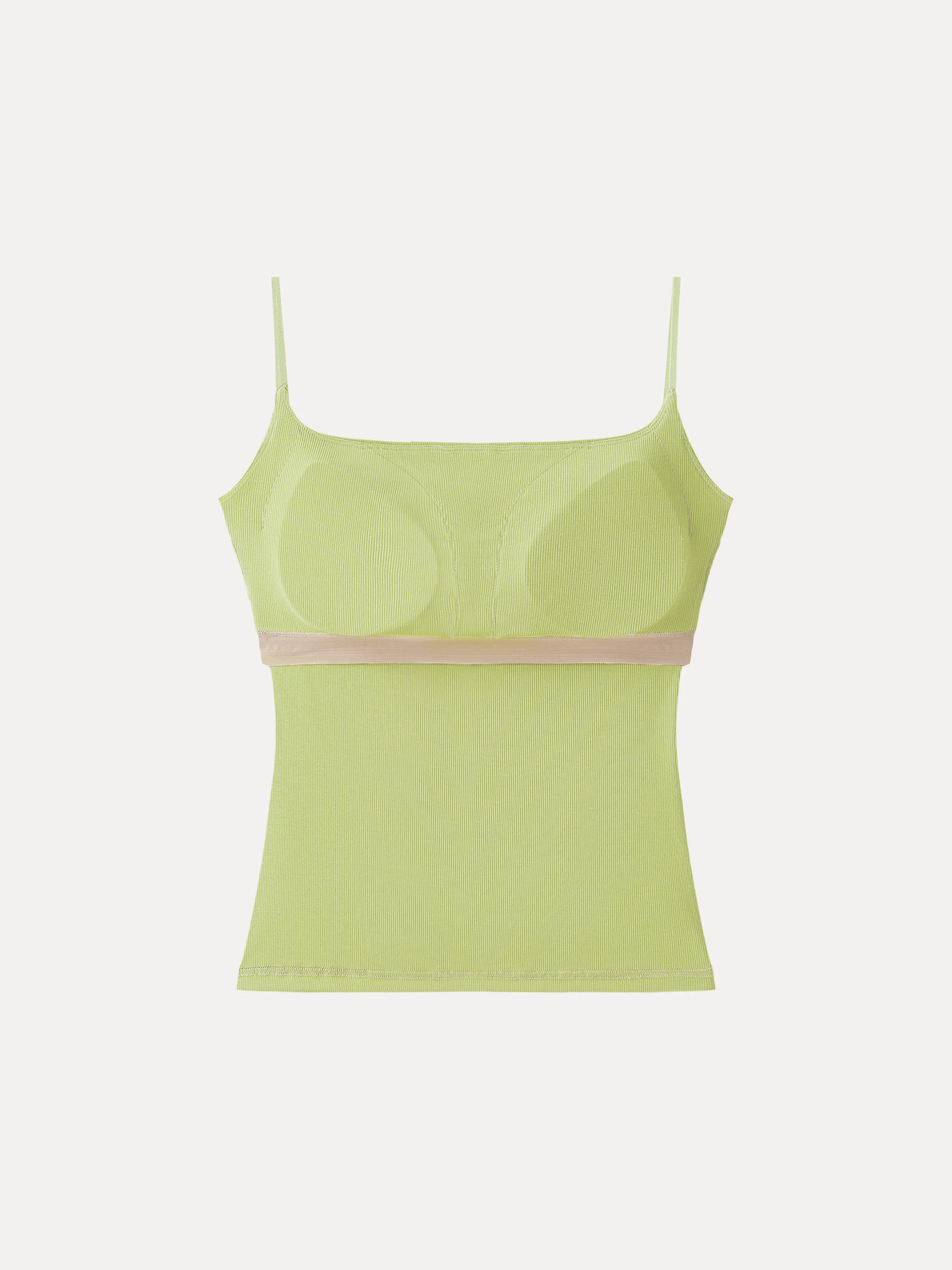Sweat-Wicking Square Neck Stretchy Spaghetti Bra Tank - Image 11