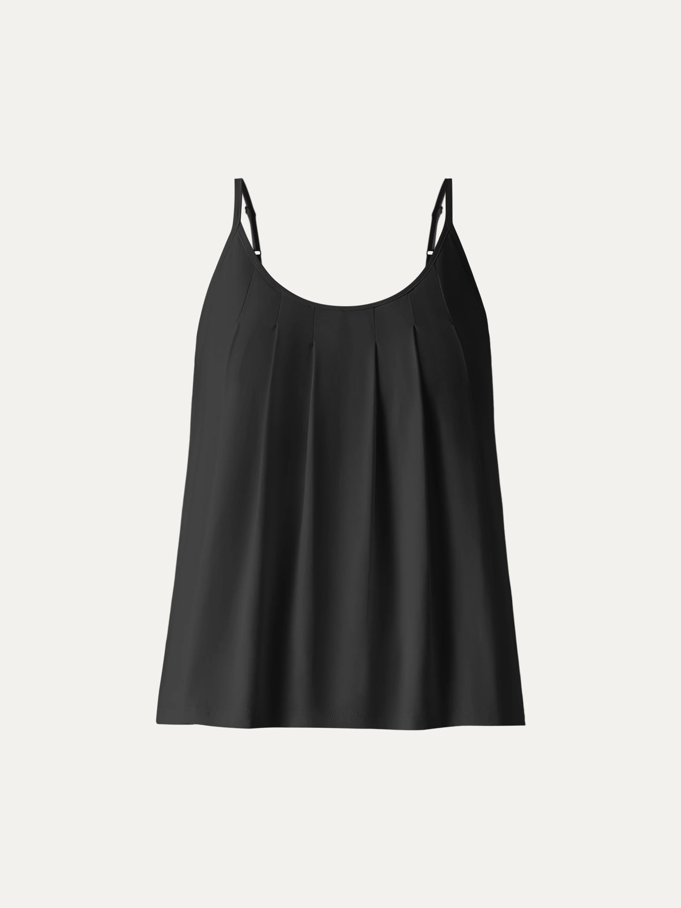 U-Neck Pleated Spaghetti Bra Tank - Image 15