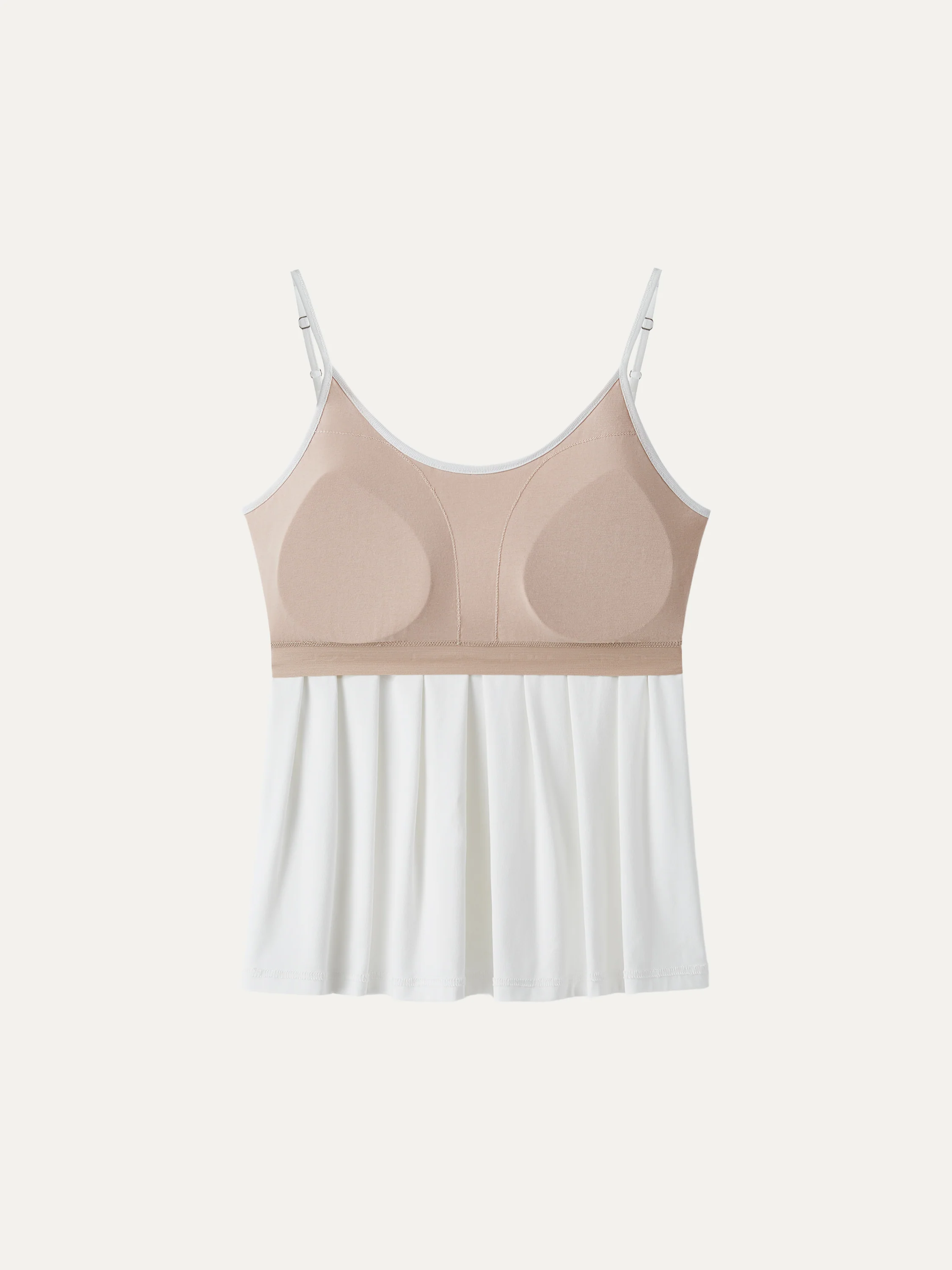 U-Neck Pleated Spaghetti Bra Tank - Image 6