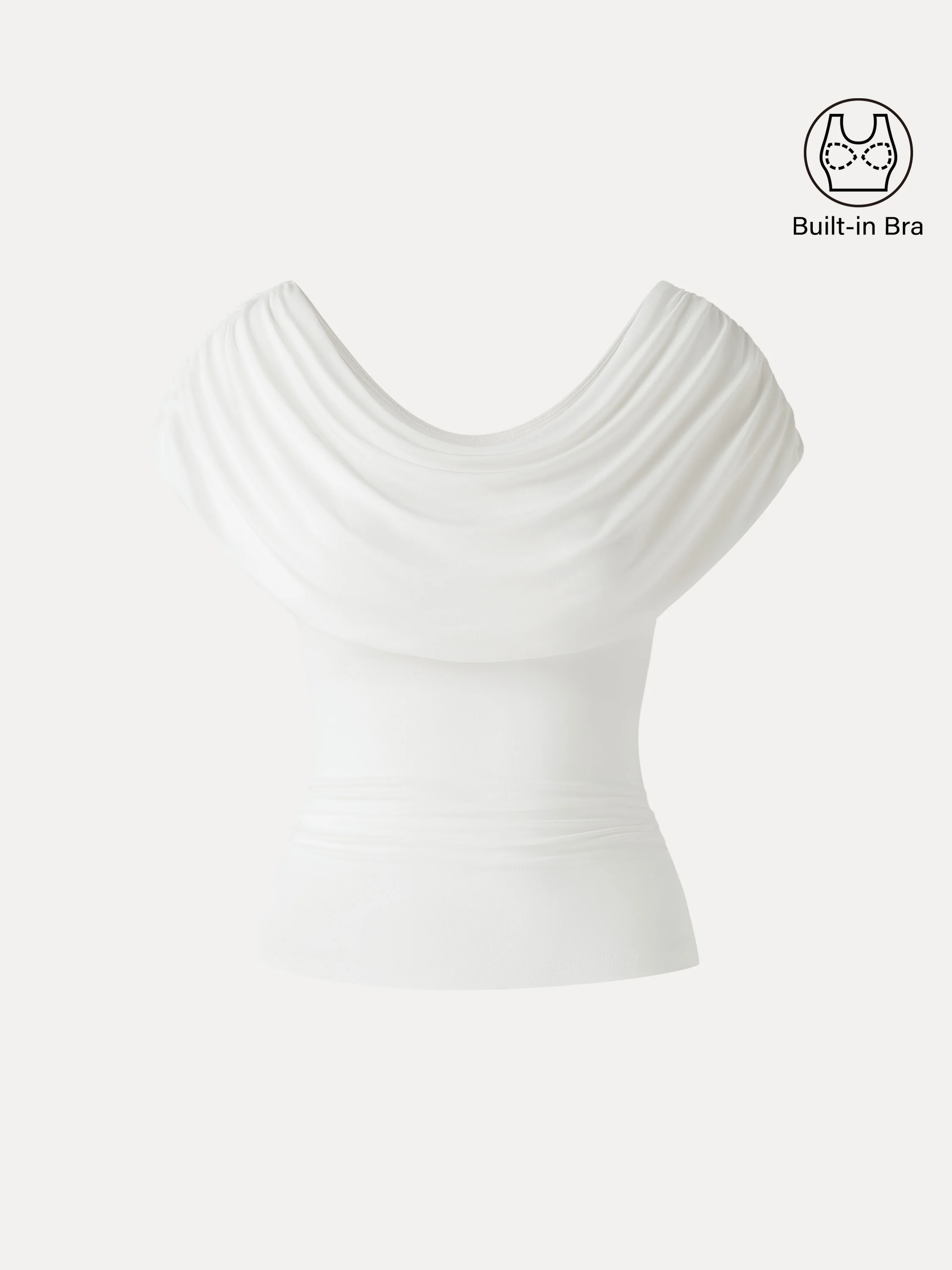 UltraSoft SkinKiss Draped U-Neck Ruched Bra Top - Image 14