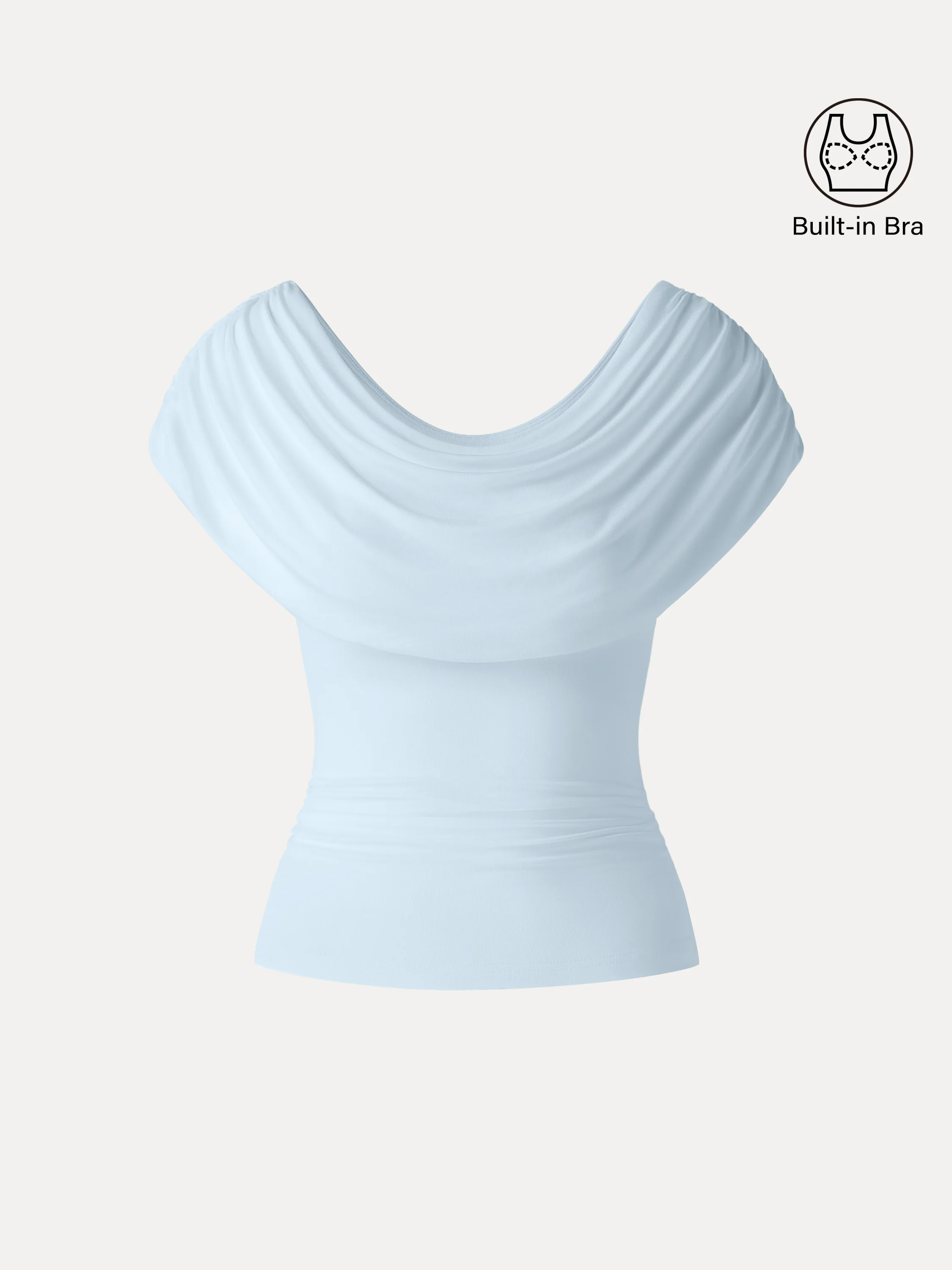 UltraSoft SkinKiss Draped U-Neck Ruched Bra Top - Image 2