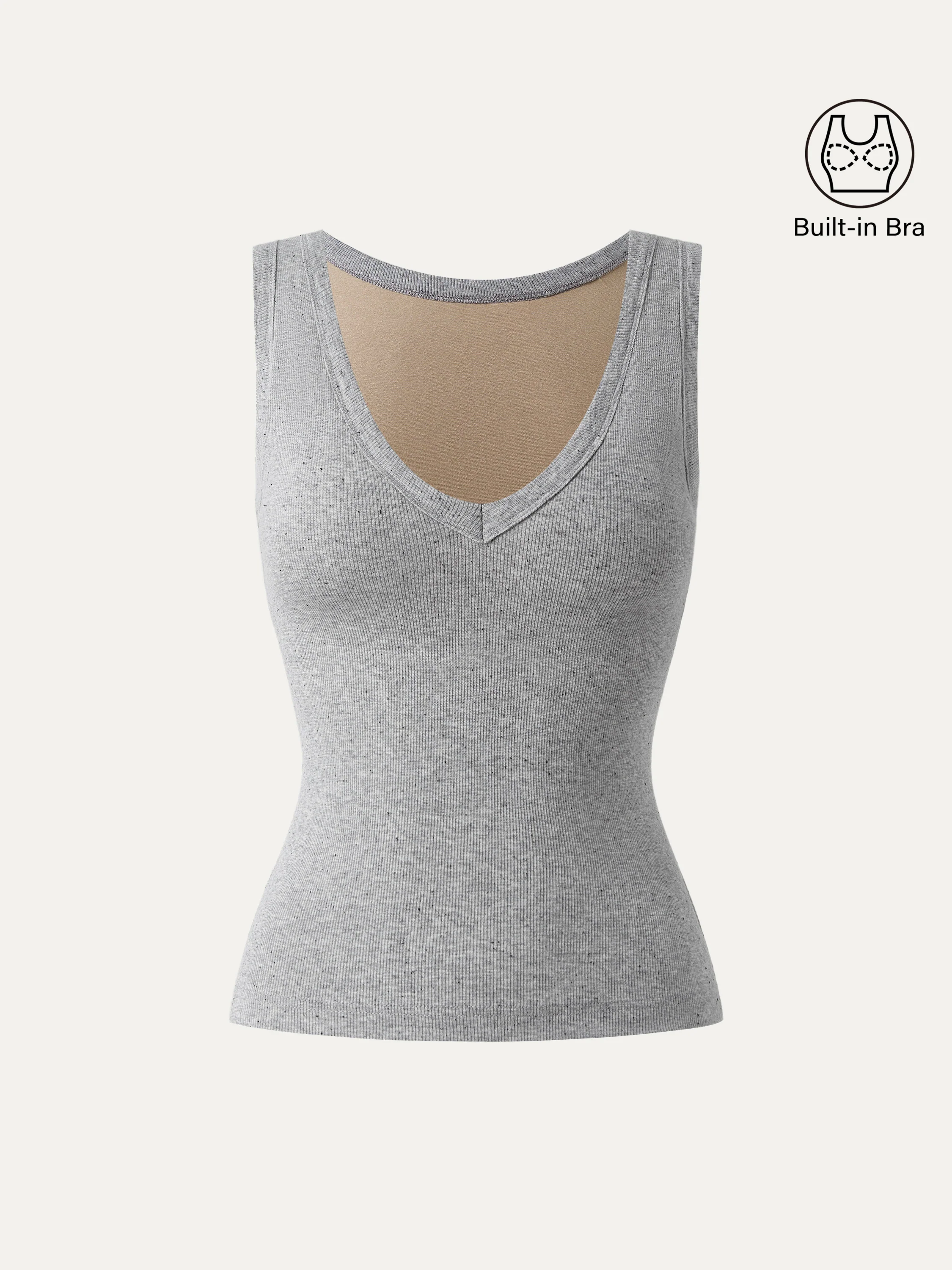 Stretchy V-neck Cotton New Airy Bra Tank - Image 10