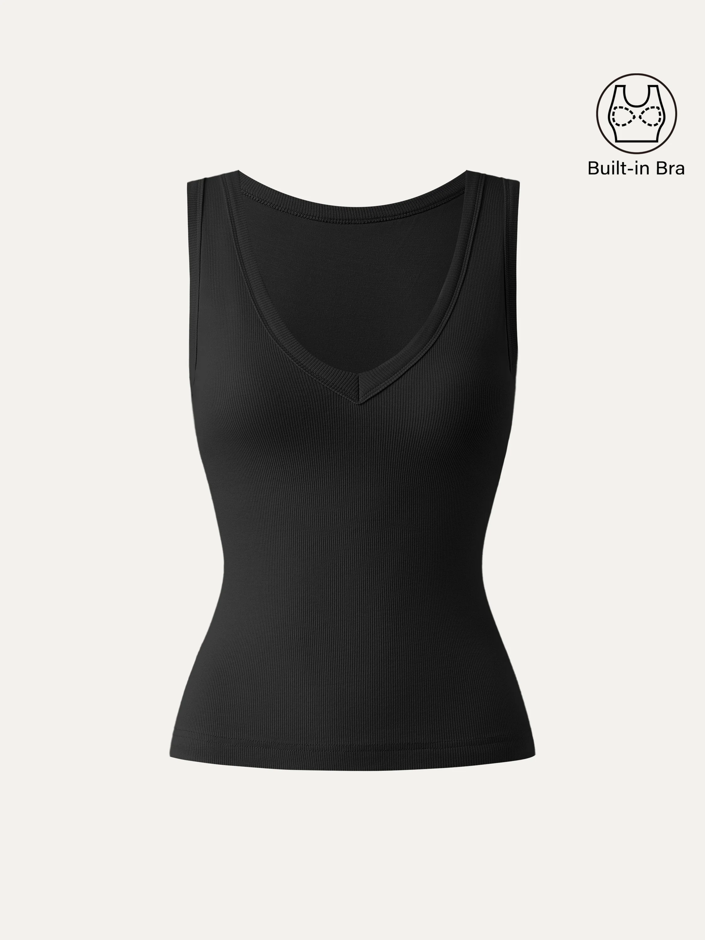 Stretchy V-neck Cotton New Airy Bra Tank - Image 14