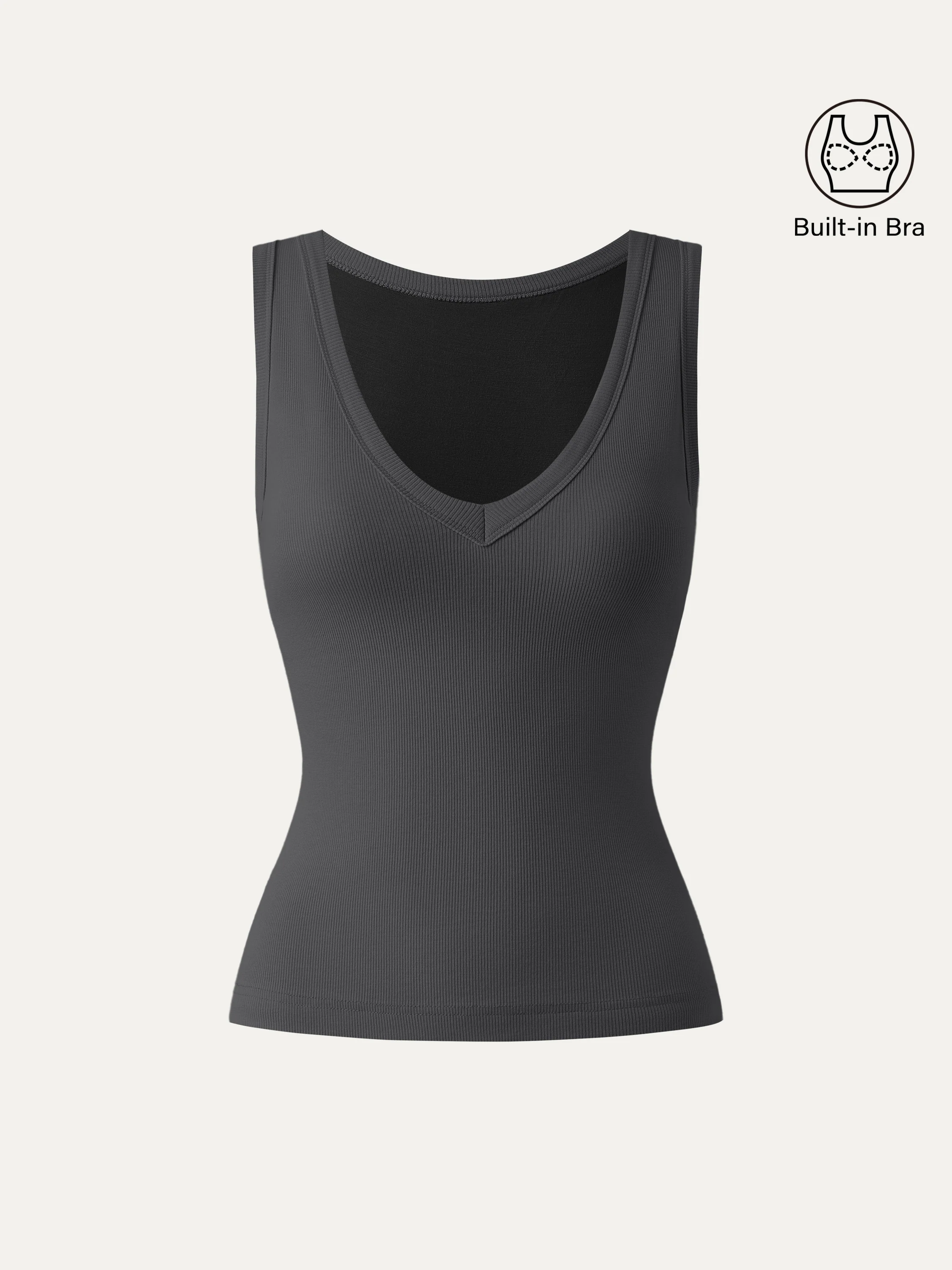 Stretchy V-neck Cotton New Airy Bra Tank - Image 16