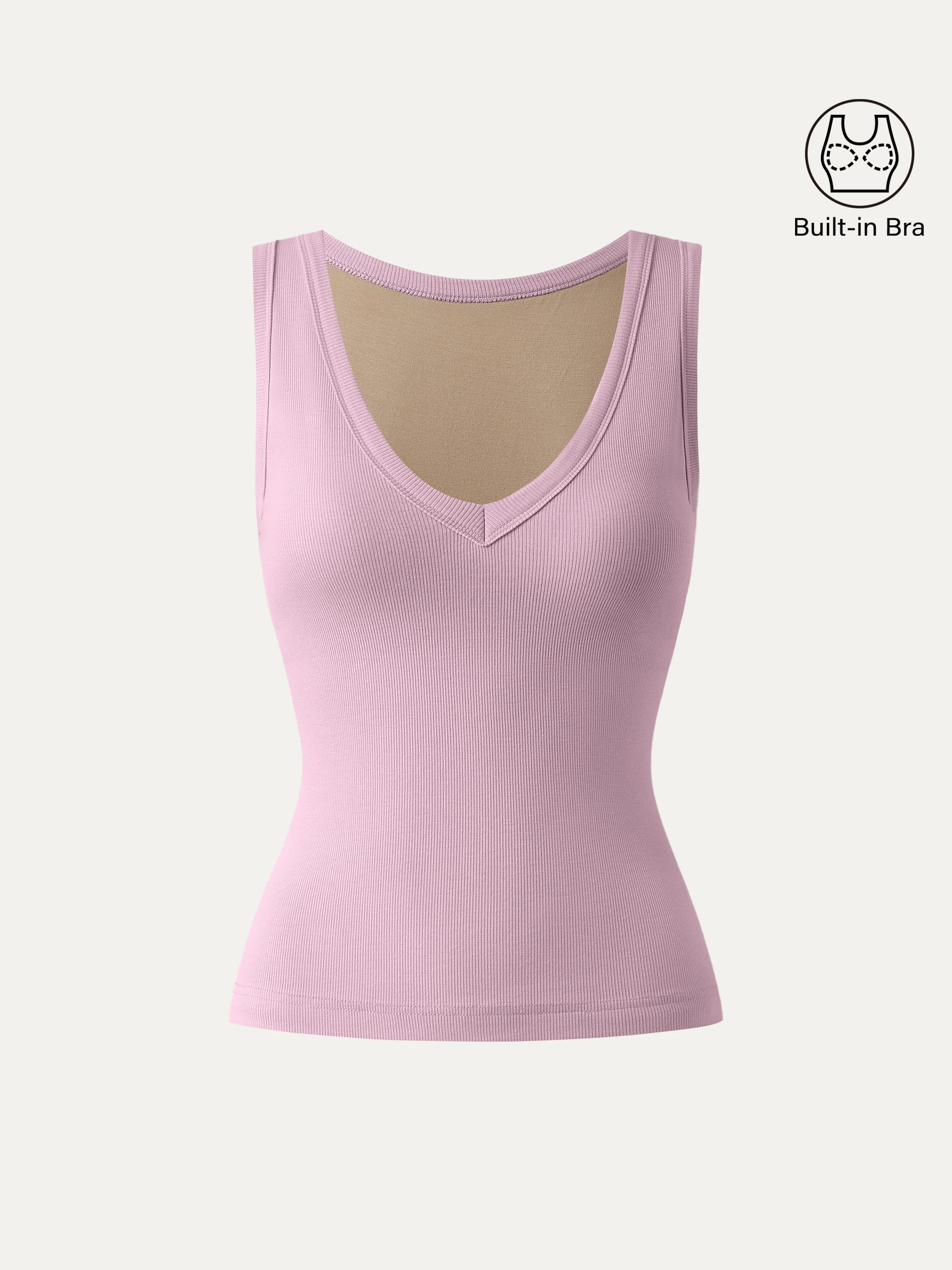 Stretchy V-neck Cotton New Airy Bra Tank - Image 17