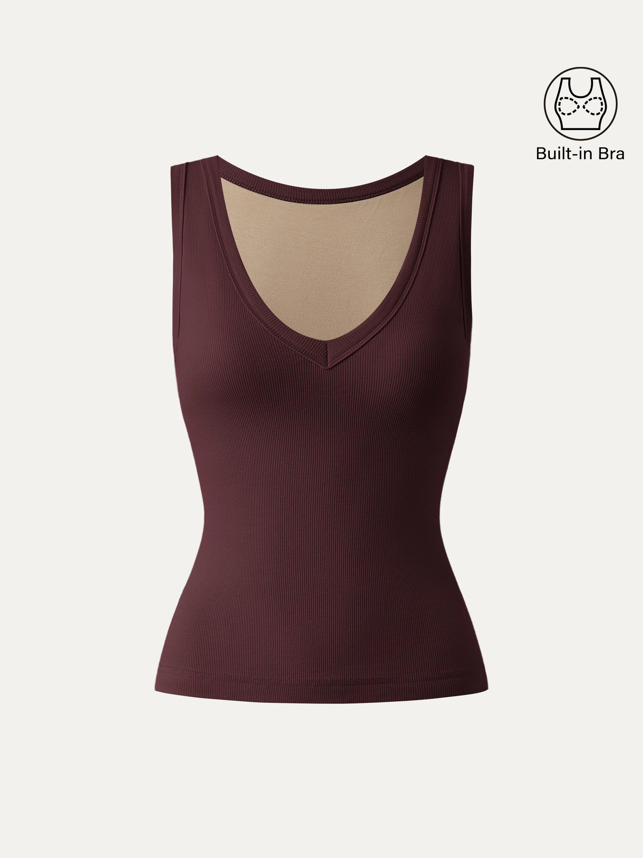 Stretchy V-neck Cotton New Airy Bra Tank - Image 18