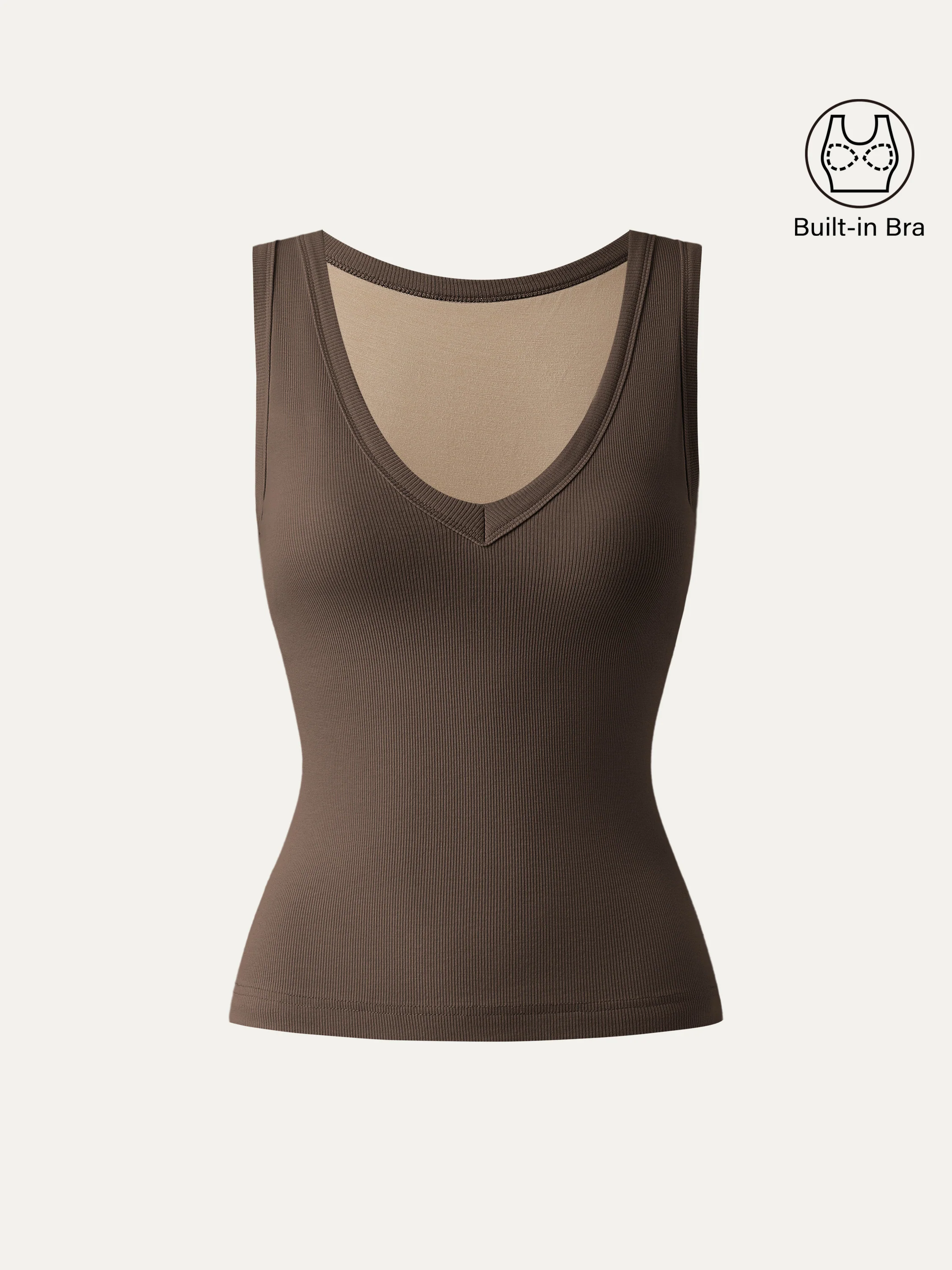 Stretchy V-neck Cotton New Airy Bra Tank - Image 20