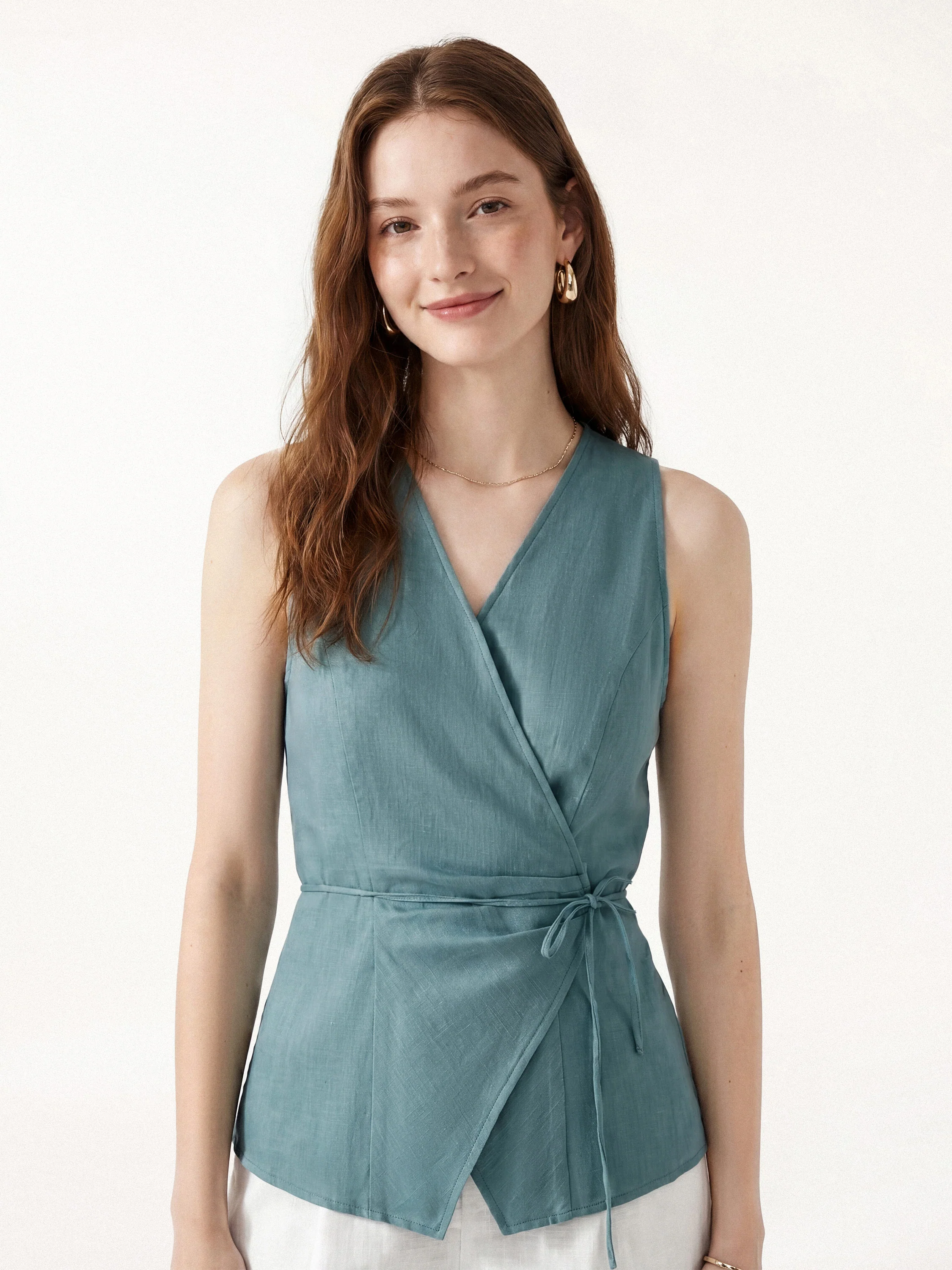 Wrap Top with Self-Tie - Image 18