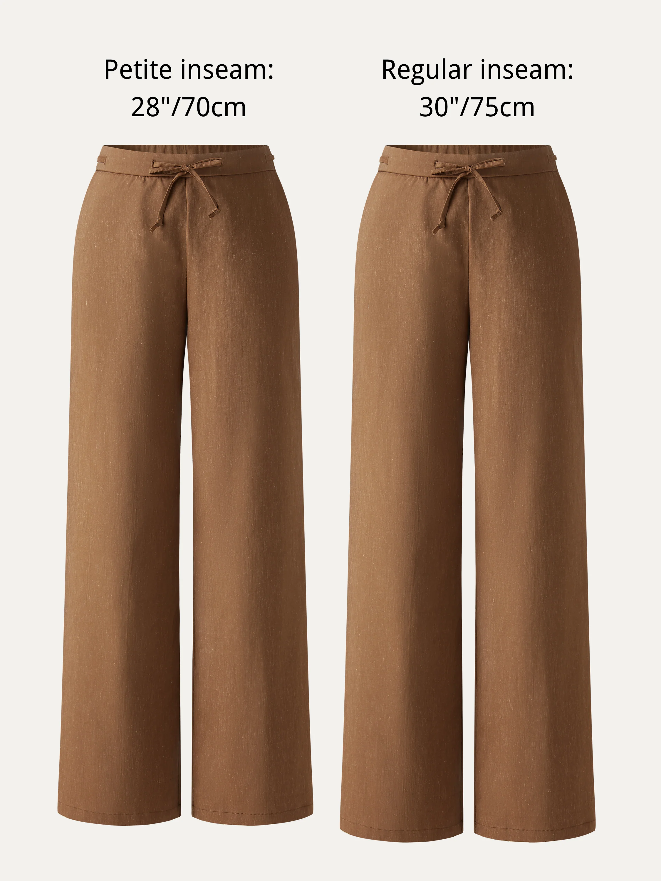 Wrinkle-Resistant Linen Drawstring Wide Leg Pant with Pockets - Image 12