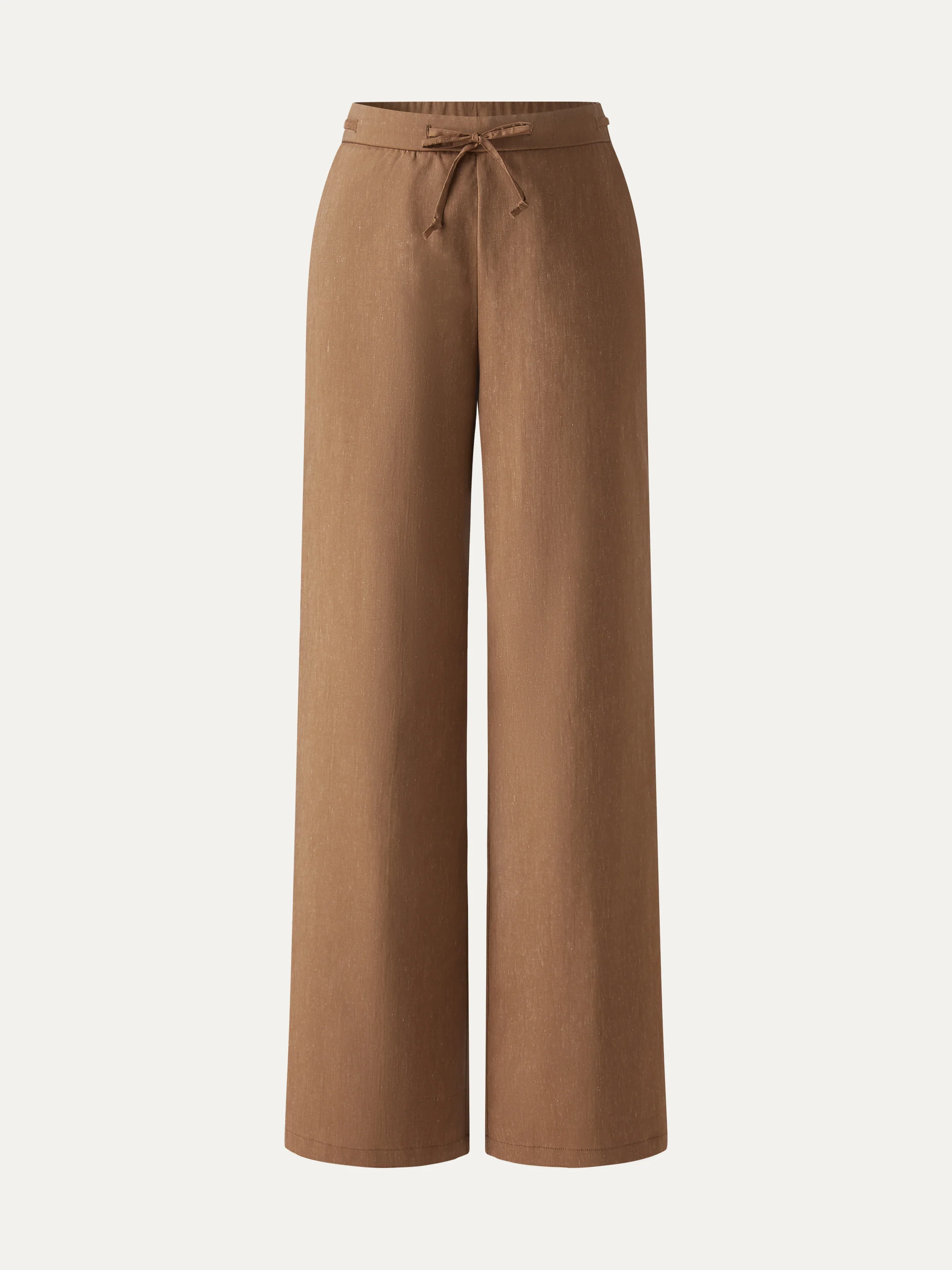 Wrinkle-Resistant Linen Drawstring Wide Leg Pant with Pockets - Image 13