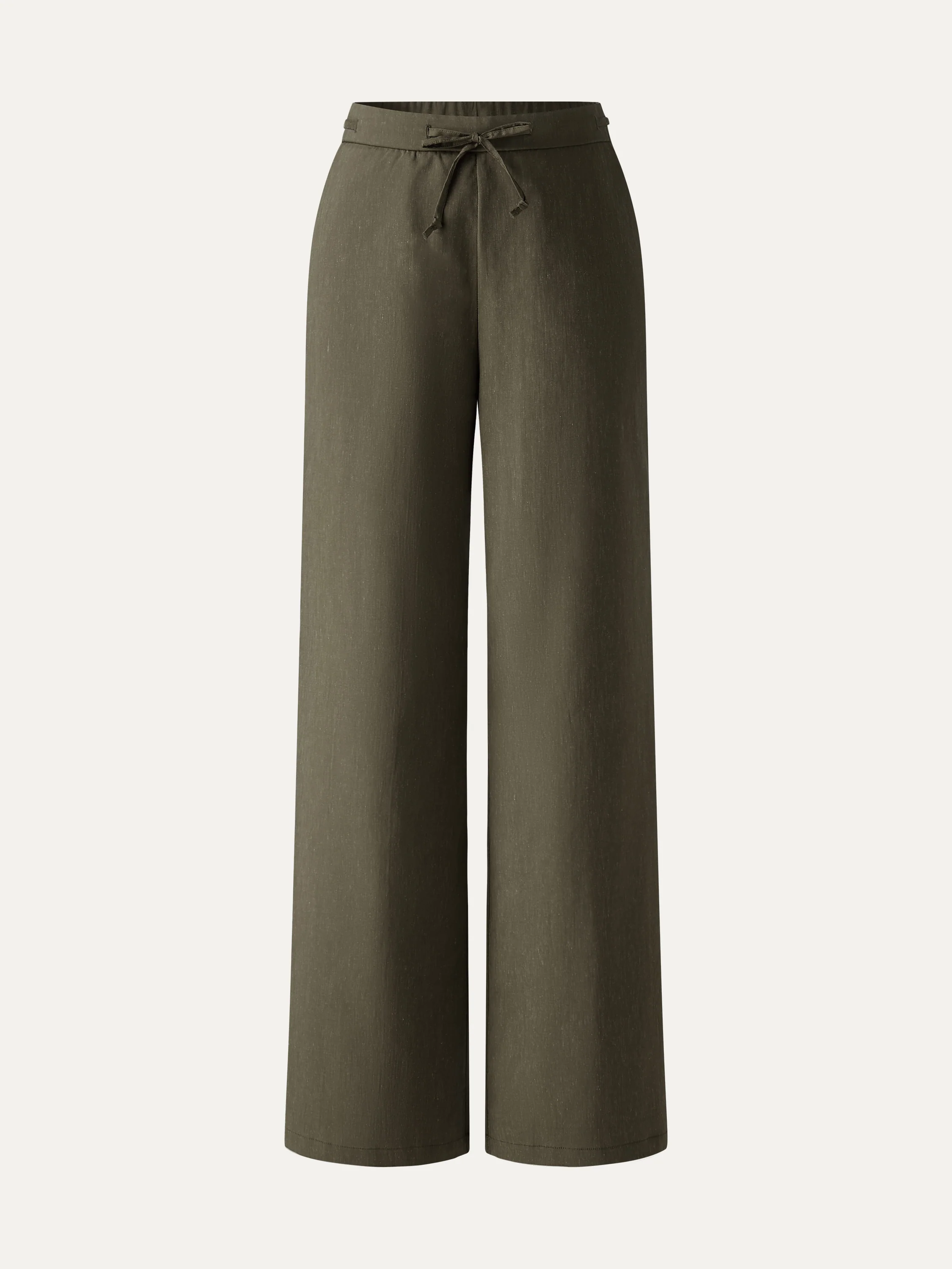 Wrinkle-Resistant Linen Drawstring Wide Leg Pant with Pockets - Image 15