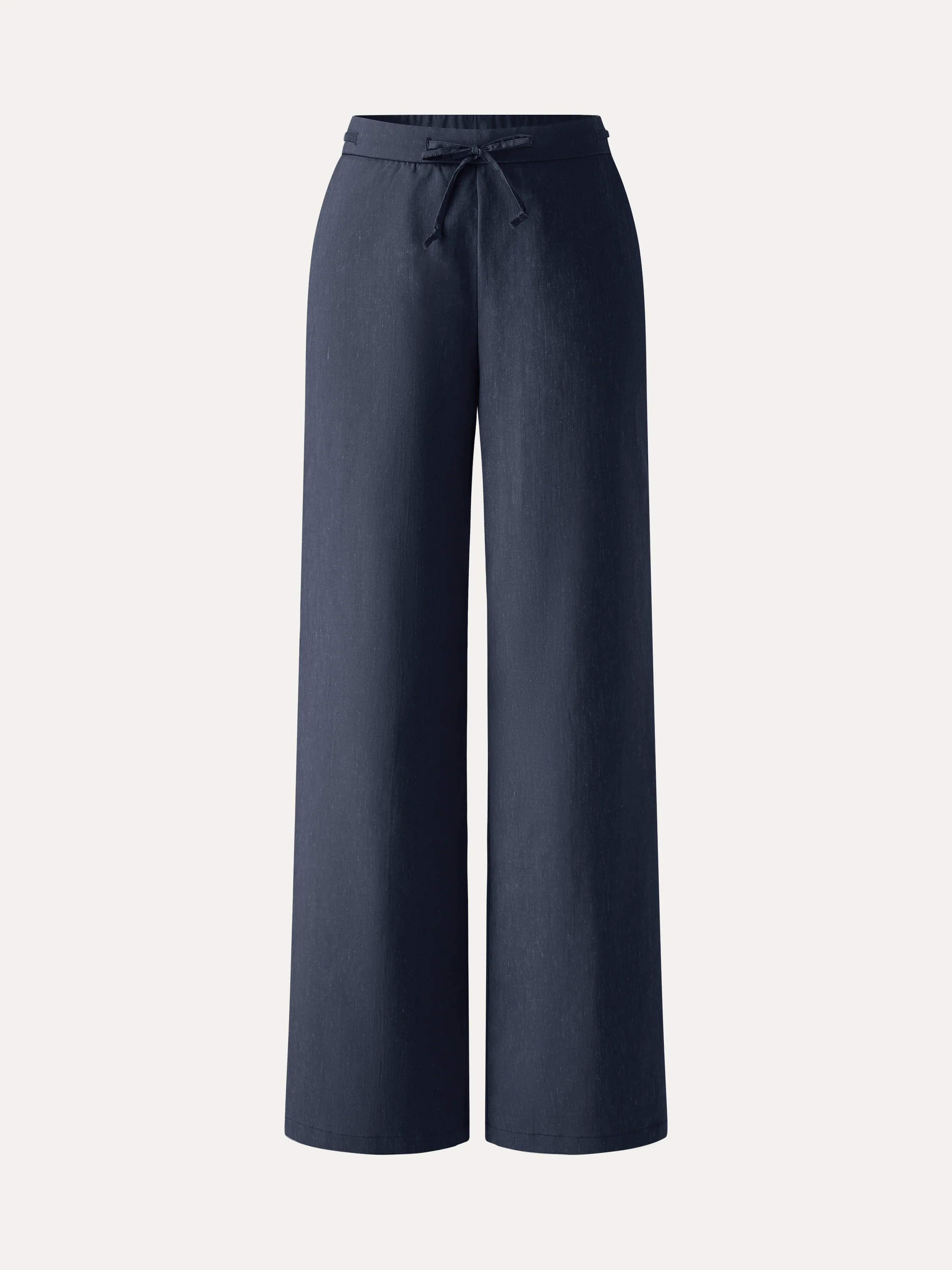 Wrinkle-Resistant Linen Drawstring Wide Leg Pant with Pockets - Image 21