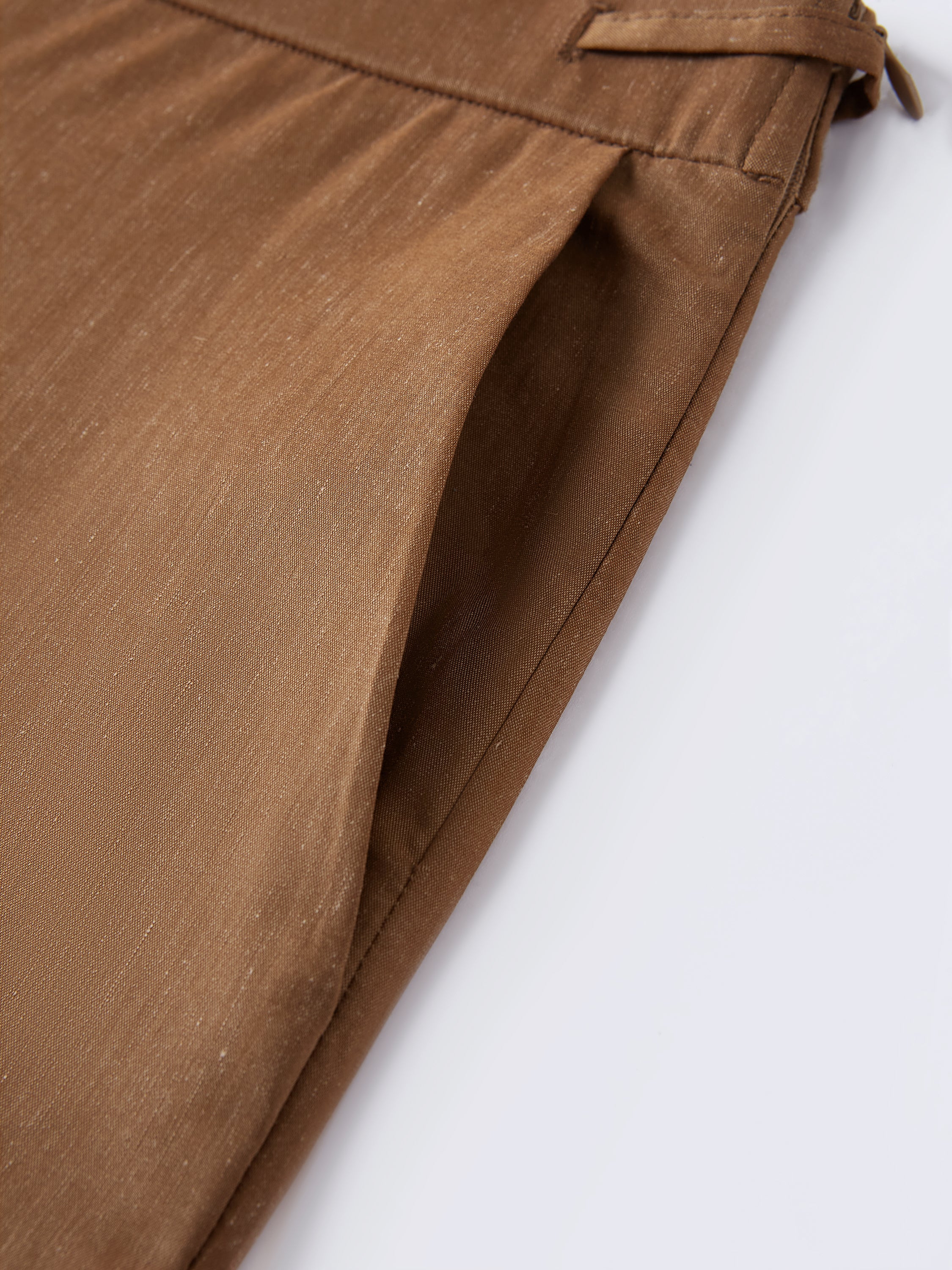 Wrinkle-Resistant Linen Drawstring Wide Leg Pant with Pockets - Image 8