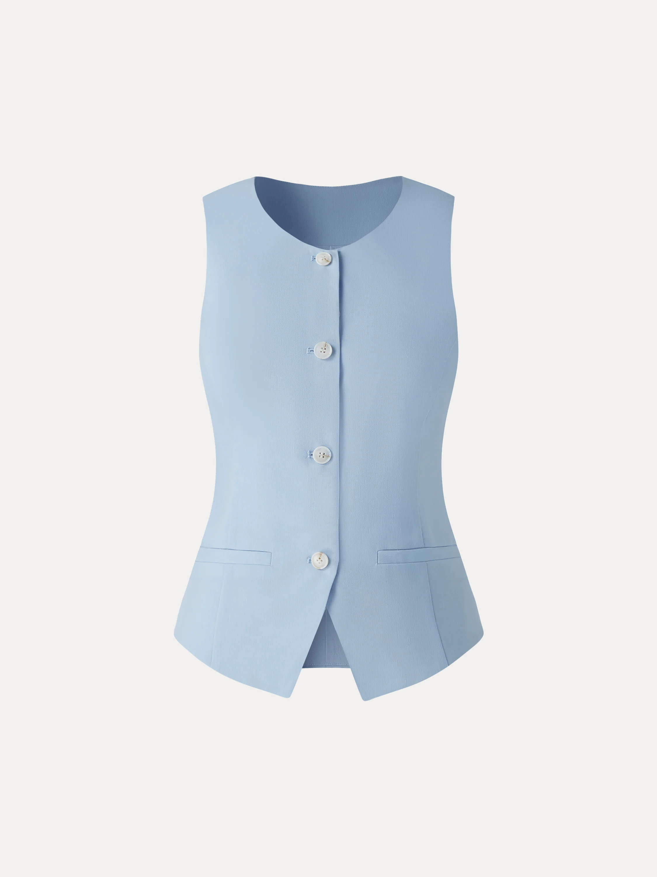 Linen Summer Waistcoat with Pockets - Image 11